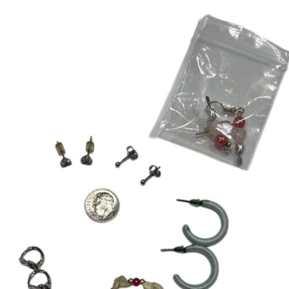 Earring bundle of 5 - studs, hoops,‎ dangling, huggies